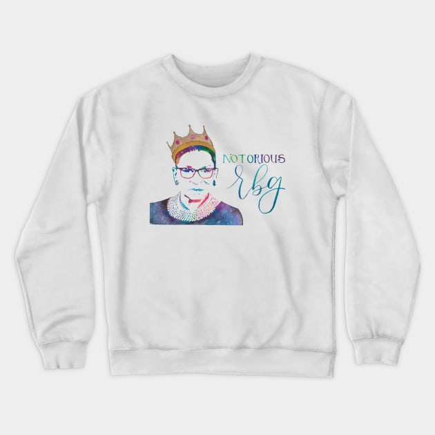 Notorious RBG Crewneck Sweatshirt by The Paintbox Letters